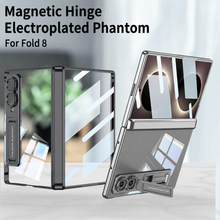Load image into Gallery viewer, Magnetic Hinge Protective Clear Phone Case with Built-In Tempered Glass & Bracket For Galaxy Z Fold8 Wide Ultra