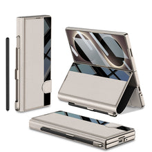 Load image into Gallery viewer, Galaxy Z Fold8 Wide Ultra Luxurious Leather Folio Case with Built-In Tempered Glass & Pen Holder