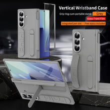 Load image into Gallery viewer, Hinge Pen Box Shockproof Phone Case With Screen Protector & Wristband Holder For Galaxy Z Fold 7/6/5/4/3
