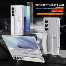 Load image into Gallery viewer, Hinge Pen Box Shockproof Phone Case With Screen Protector & Wristband Holder For Galaxy Z Fold 7/6/5/4/3