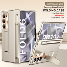 Load image into Gallery viewer, Hinge Pen Box Shockproof Phone Case With Glass Front Film & Stylus For Galaxy Z Fold6