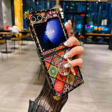 Load image into Gallery viewer, Retro Boho Style Ring Case With Lanyard for Galaxy Z Flip 6/5/4/3