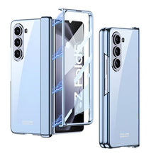 Load image into Gallery viewer, Electroplated Transparent Magnetic Hinge All-included Phone Case With Back Screen Protector For Samsung Galaxy Z Fold5 Fold4 - Mycasety Mycasety