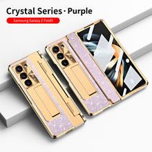 Load image into Gallery viewer, Luxury Crystal Cover Magnetic Bracket Protective Phone Case For Samsung Galaxy Z Fold 3/4/5 With Back Screen Glass - Mycasety Mycasety