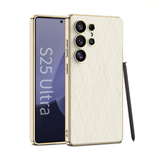 Load image into Gallery viewer, Electroplated Leather Shockproof Phone Case For Galaxy S25 S24 Ultra