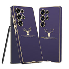 Load image into Gallery viewer, Deer Pattern Leather Shockproof Phone Cover For Galaxy S25 Ultra