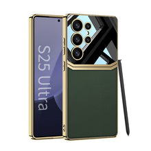 Load image into Gallery viewer, Electroplated Leather Shockproof Phone Case For Galaxy S25 Ultra
