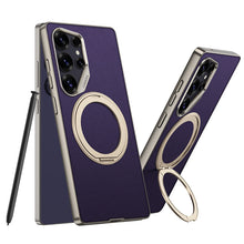 Load image into Gallery viewer, Electroplated Leather Shockproof Phone Case For Galaxy S25 S24 S23 Ultra