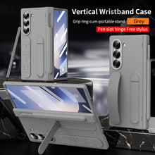 Load image into Gallery viewer, Higne Pen Box Shockproof Phone Case With Screen Protector & Wristband Holder For Galaxy Z Fold 6/5/4/3