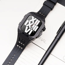 Load image into Gallery viewer, Luxurious Titanium Alloy Crystal Case Strap For Apple Watch 44/45 mm - Mycasety Mycasety