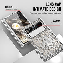 Load image into Gallery viewer, Electroplating Google Pixel Fold Case All Inclusive Double Pen Tray Hinge with Screen Protector and Free stylus - Mycasety Mycasety