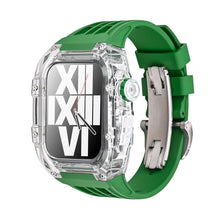 Load image into Gallery viewer, Luxury Metal Case Strap(Fluoro Rubber) For Apple Watch Series 44/45 mm - mycasety2023 Mycasety