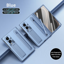 Load image into Gallery viewer, Leather Golden Electroplated Phone Case With Back Screen Glass and Stylus For Galaxy Z Fold8 Wide Ultra