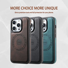 Load image into Gallery viewer, Magnetic Retro Style Leather Shockproof iPhone Case