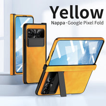 Load image into Gallery viewer, Plain leather Google Pixel Fold Case folding anti-fall hinge all-inclusive protective case - mycasety2023 Mycasety
