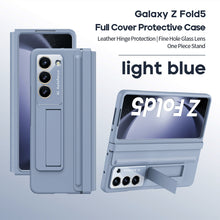 Load image into Gallery viewer, Anti-fall Protective Leather Phone Case With Invisible Bracket and Film For Samsung Galaxy Z Fold5 Fold4 - Mycasety Mycasety