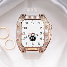 Load image into Gallery viewer, Luxurious Titanium Alloy Crystal Case Strap For Apple Watch 44/45 mm - Mycasety Mycasety