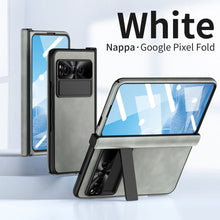 Load image into Gallery viewer, Plain leather Google Pixel Fold Case folding anti-fall hinge all-inclusive protective case - mycasety2023 Mycasety