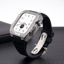 Load image into Gallery viewer, Luxurious Titanium Alloy Crystal Case Strap For Apple Watch 44/45 mm - Mycasety Mycasety