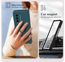 Load image into Gallery viewer, Anti-fall Protective Phone Case With Car Magnetizable Ring Holder And Film For Samsung Galaxy Z Fold5 Fold4 Fold3 - Mycasety Mycasety