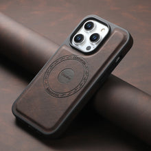 Load image into Gallery viewer, Magnetic Retro Style Leather Shockproof iPhone Case