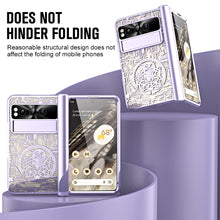 Load image into Gallery viewer, Electroplating Transparent Google Pixel Fold Case All-inclusive Drop-resistantCase with Hinge Protection Aand Kick-stand - Mycasety Mycasety