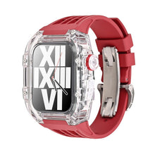 Load image into Gallery viewer, Luxury Metal Case Strap(Fluoro Rubber) For Apple Watch Series 44/45 mm - mycasety2023 Mycasety