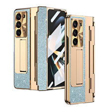 Load image into Gallery viewer, Luxury Crystal Gold Electroplated Shockproof Phone Case With Screen Protector For Galaxy Z Fold 6/5/4/3