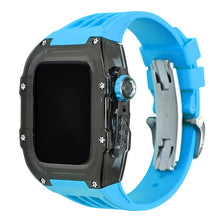 Load image into Gallery viewer, Luxury Metal Case Strap(Fluoro Rubber) For Apple Watch Series 44/45 mm - mycasety2023 Mycasety