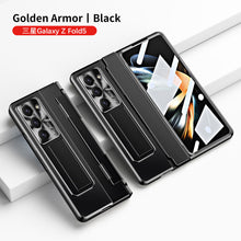 Load image into Gallery viewer, Plated Galaxy Z Fold5 Fold4 Fold3 Case with Front Screen Protector & Flat Hinge Protection & Hidden Stand - Mycasety Mycasety