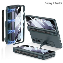 Load image into Gallery viewer, Samsung Galaxy Z Fold5 Case Full Coverage Case with Tempered Glass Protector and Pen Tray Holder - Mycasety Mycasety
