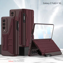 Load image into Gallery viewer, Business Samsung Galaxy Z Fold4 5G Flip Case Leather Cover With Film Detachable S Pen Holder - Mycasety Mycasety