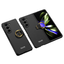 Load image into Gallery viewer, Electroplated Slim Samsung Galaxy Z Fold 5 Case with Front Screen Tempered Glass Protector & Ring - Mycasety Mycasety