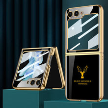 Load image into Gallery viewer, Electroplating Deer Pattern Drop-proof Phone Case For Samsung Galaxy Z Flip5 Flip4 Flip3 - Mycasety Mycasety