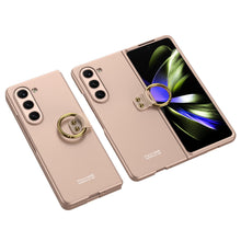 Load image into Gallery viewer, Electroplated Slim Samsung Galaxy Z Fold 5 Case with Front Screen Tempered Glass Protector & Ring - Mycasety Mycasety