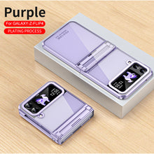 Load image into Gallery viewer, Electroplating Clear Phone Case For Samsung Galaxy Z Flip5 Flip4 Flip3 5G