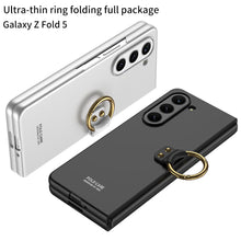 Load image into Gallery viewer, Electroplated Slim Samsung Galaxy Z Fold 5 Case with Front Screen Tempered Glass Protector & Ring - Mycasety Mycasety