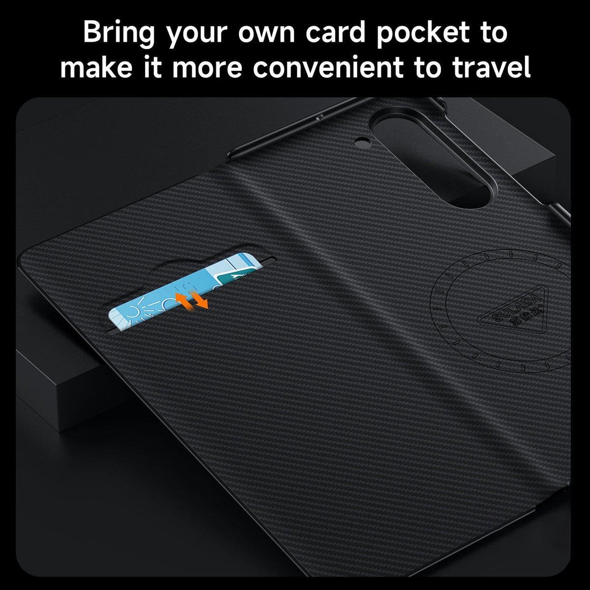 Luxurious Leather Cover With Magnetic Coil & Card Holder For Galaxy Z Fold 8/7/6/5/4