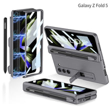 Load image into Gallery viewer, Samsung Galaxy Z Fold5 Case Full Coverage Case with Tempered Glass Protector and Pen Tray Holder - Mycasety Mycasety