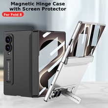 Load image into Gallery viewer, Galaxy Z Fold8 Wide Ultra Rugged Magnetic Hinge Protection Case with Built-In Kickstand & Screen Glass Film