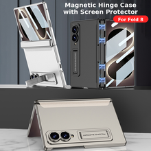 Load image into Gallery viewer, Galaxy Z Fold8 Wide Ultra Rugged Magnetic Hinge Protection Case with Built-In Kickstand & Screen Glass Film