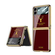 Load image into Gallery viewer, Electroplating Elk Shockproof Phone Case With Glass Screen Film For Galaxy Z Flip 6/5/4/3
