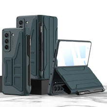 Load image into Gallery viewer, Business Leather Phone Cover With S Pen Holder & Back Screen Protector For Samsung Galaxy Z Fold 5/4/3 5G - Mycasety Mycasety