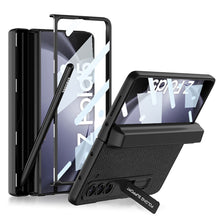 Load image into Gallery viewer, Magnetic Hinge Pen Box Protective Leather Phone Case With Back Screen Glass For Samsung Galaxy Z Fold 5/4/3 5G - mycasety2023 Mycasety