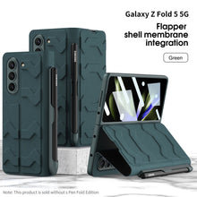 Load image into Gallery viewer, Leather Pen Holder Armor Phone Case With Back Screen Protector For Samsung Galaxy Z Fold 5/4/3 5G - Mycasety Mycasety