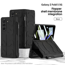 Load image into Gallery viewer, Leather Pen Holder Armor Phone Case With Back Screen Protector For Samsung Galaxy Z Fold 5/4/3 5G - Mycasety Mycasety
