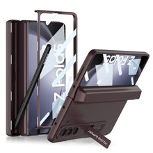 Load image into Gallery viewer, Magnetic Hinge Pen Box Protective Phone Case With Back Screen Glass For Samsung Galaxy Z Fold 5/4/3 5G - Mycasety Mycasety