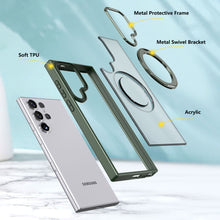 Load image into Gallery viewer, Magnetic Bracket Anti-fall Phone Case For Samsung Galaxy S23 S22 Ultra Plus Support MagSafe Wireless Charging