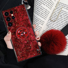 Load image into Gallery viewer, Retro Hair Ball Airbag Bracket Diamond Case for Samsung - mycasety2023 Mycasety