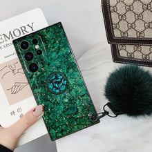 Load image into Gallery viewer, Mycasety Retro Hair ball Popsocket Bracket Diamond Case for Samsung